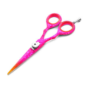 Ciseaux de barbier en acier inoxydable dentelé de haute qualité, 5 pouces, rose, pour couper les cheveux - Product Image 4