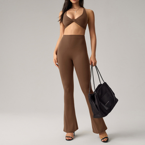 Ensemble de sport pour femmes, soutien-gorge de yoga taille haute, shorts, uni, à carreaux, haute élasticité, lifting des fesses, ensemble actif confortable, respirant, tendance, salle de sport - Product Image 6