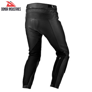 Pantalon en cuir véritable et tissu mélangé, taille haute, respirant, extensible, toile douce, durable, confortable et léger - Product Image 2