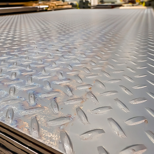 China Factory 4mm 6mm Galvanized Steel <strong>Plate</strong> Best Price Checkered Steel <strong>Plate</strong> Customized for Transportation - Product Image 1