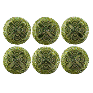 Ensemble de sous-verres en verre perlé de haute qualité, design champignon, 4 pièces, sous-verres en verre perlé pour boissons, sous-verres par Crescent Crafts - Product Image 6