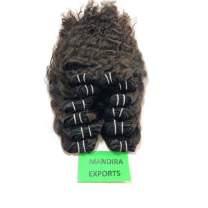 100% vendeur vierge aligné sur les cuticules non traitées Extensions de cheveux humains du Temple indien tissage ondulé faisceaux naturels de cheveux humains - Product Image 4