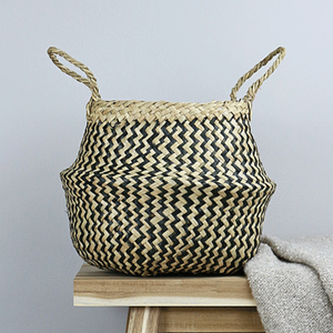 Panier de rangement en osier Jacinthe et jonc de mer Panier tissé à la main respirant multifonction Artisanat du fabricant du Vietnam - Product Image 5