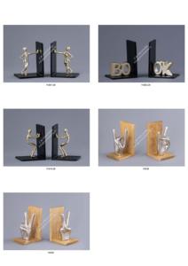 Serre-livres et séparateurs de bureau en métal robuste, design golf moderne en aluminium, personnalisables pour la maison et le bureau, idéal pour un cadeau d'anniversaire - Product Image 5