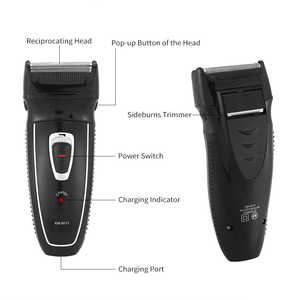 Rasoir électrique professionnel pour hommes, sans fil, 3-en-1, tondeuse rotative pour barbe avec grille remplaçable pour le soin du visage et du corps - Product Image 6