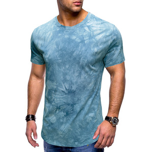 2025 OEM Plus Size Custom Sports T-Shirt for Men Casual Short Sleeve Cotton <b>Knitted</b> Wear Latest Fashion <b>Tie</b> Dye Design Outdoor - Product Image 4