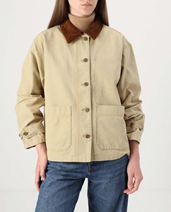 Chaqueta de Trabajo de Lona Resistente con Forro Acolchado 100% Algodón Twill, Chaqueta Casual con Decoración Bordada para Mujer, Gran Venta - Product Image 3