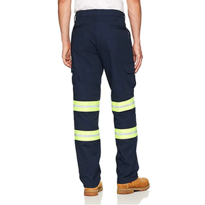2026 nouveauté hommes exploitation minière aviateur Construction pantalon industriel vert marine haute visibilité Cargo travail pantalon droit toile - Product Image 2
