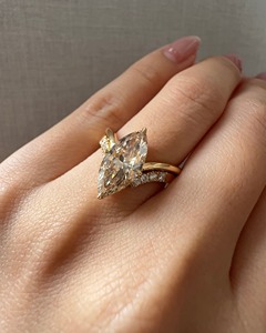 Elegante anillo de compromiso de moissanita de Plata de Ley 925 E Color 2,15 quilates corte brillante VVS2 claridad diseño de joyería de moda - Product Image 6