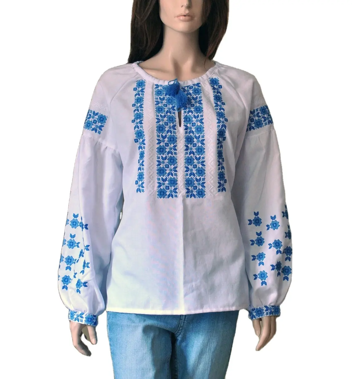 Atasan pakaian pesta desainer modis terbaik katun blus Wanita Atasan kasual India modis