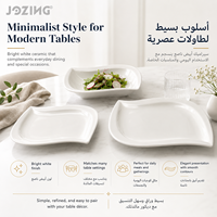 Vaisselle en céramique blanche moderne en gros, prix d'usine, assiette et bol en porcelaine à bord ondulé irrégulier pour restaurant et hôtel