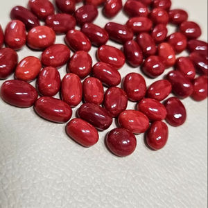 Coral italiano de forma redonda, de alta calidad, piedra suelta, para la elaboración de joyas para mujeres. - Product Image 1