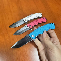 Couteau pliant OEM en gros et à prix abordable, avec différentes couleurs, couteau de chasse à lame fixe en acier inoxydable allemand, couteau de poche