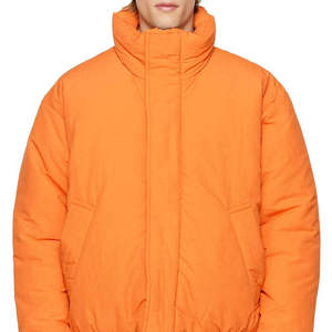 Chaqueta de plumón para hombre, diseño moderno, con capucha, a prueba de viento, transpirable, de invierno, con cuello alto, material de lona. - Product Image 6