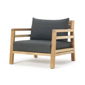 Ensemble de plage extérieur en bois de teck européen élégant et durable coussin imperméable chaise longue simple pour salle à manger cour hôtels piscine - Product Image 1
