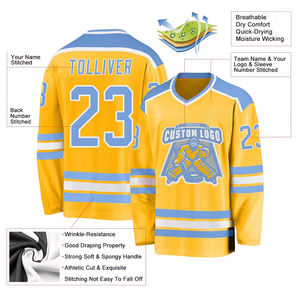 Tela de malla negra personalizada Jersey de hockey sobre hielo Sublimación Hockey sobre hielo bordado serigrafía Jersey de hockey ZOHAN CREATIONS - Product Image 5