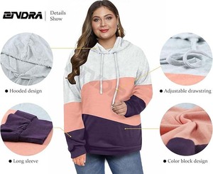 Sudaderas con capucha de talla grande para mujer con bolsillos tipo canguro: elegantes y cómodas para el uso diario - Product Image 5
