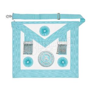 Tablier maçonnique unisexe en cuir brodé à la main de haute qualité, design professionnel pour maîtres maçons - Product Image 1