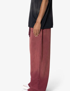 Pantalons de survêtement pour hommes en toile décontractée, coupe droite ample, poids moyen, logo personnalisé en gros, écologiques, délavés au soleil - Product Image 3