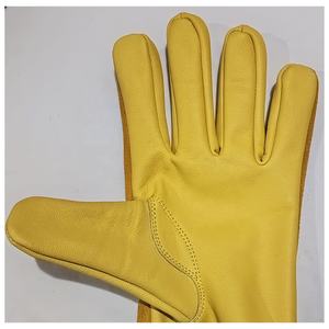 Guantes DE SEGURIDAD DE CUERO dividido de vaca, resistentes a cortes para jardinería, corte de madera, construcción, conducción de camiones y trabajo en el patio - Product Image 5