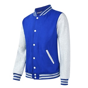 Veste d'université Patchwork à coupe cintrée pour hommes Bomber de baseball d'automne chaud avec col montant CollegeBaseballjacket pour hommes DDP Shipping - Product Image 3