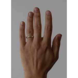 Anillo de Boda para Hombre Milo Classic de Oro Sólido de 14k con Piedra Preciosa Moissanita, Anillo con Patrón de Corazón y Número, Joyería de Oro para Regalo de Compromiso - Product Image 5
