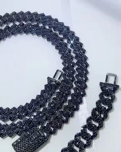 สร้อยคอโซ่สำหรับผู้ชายหลากสีหลายขนาด10/14/18/mm ชุบทองเงินล่าสุด - Product Image 3