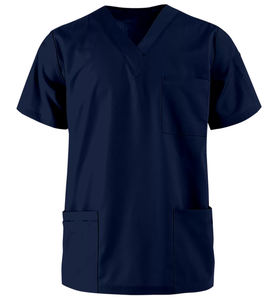 Haut de blouse médicale unisexe de qualité supérieure en polyester/nylon imprimé sérigraphié, uniforme d'infirmière OEM, tissu tissé, usage hospitalier - Product Image 5