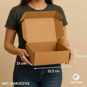 Caja postal de cartón resistente de 32.5x21x12.5 cm, autoensamblable, con tapa, para organizar ropa y zapatos (Anonymous) - Product Image 4