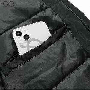 Manteaux d'hiver épais pour hommes Parkas imperméables coupe-vent à capuche détachable longue veste rembourrée pour l'extérieur par temps froid - Product Image 5