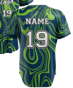 Conjunto Deportivo Transpirable de Jersey de Béisbol con Estampado de Sublimación Personalizado de Alta Calidad y Color Degradado - Product Image 5