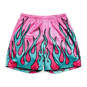 Men's High Quality All-Over Print Designer Sublimation Paisley Anti-Wrinkle <b>Mesh</b> Polyester Shorts with Pockets High Street Style - Product Image 1