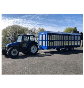 Heavy Duty Livestock <b>Farm</b> <b>Trailer</b> for Cattle Sheep Goats and Pigs with Durable Steel Construction Agricultural Transport - Product Image 6