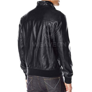 Veste en cuir pour homme respirante et chaude pour l'hiver, vêtement décontracté, veste en cuir pour homme en matériau de qualité supérieure, prix de gros - Product Image 4