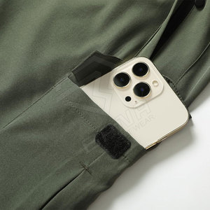 Pantalones cortos Cargo informales transpirables para hombre, Bermudas de pana, de secado rápido, impermeables, con cierre de cordón, entrenamientos, moda sólida - Product Image 3