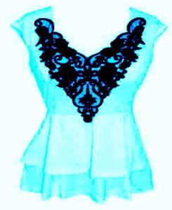 เสื้อครอปคอปกแฟนซีปักลายสำหรับผู้หญิง,เสื้อไหมพรมคอตตอนเสื้อเดซี่สำหรับผู้หญิงเสื้อผ้าแบบสั้นเสื้อผ้าอินเดียสำหรับฤดูใบไม้ผลิ - Product Image 3