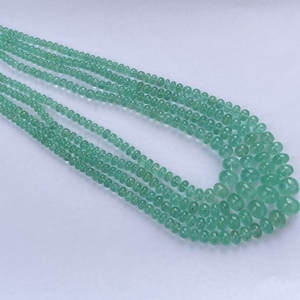 Collar de hebra de cuentas Rondelle lisas de piedra Esmeralda rusa verde Natural de 4mm y 10mm, último diseño precioso para la fabricación de joyas - Product Image 5