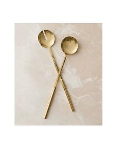 New Arrival Unique Design Gold Brass Fork & Spoon Salad Server Set Modern Design Table Top <b>Decorative</b> <b>Item</b> Spoon & Fork Set - Product Image 2