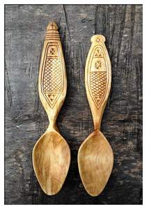 CUILLÈRE EN BOIS BOOST SCULPTURE Logo personnalisé Ustensile de cuisine en bois naturel Cuillère en bois d'acacia solide pour la cuisson - Product Image 3