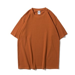 เสื้อยืดผ้าคอตตอน100% เปล่าสำหรับผู้ชายเสื้อยืดสีล้วนสำหรับผู้ชายเสื้อยืดปล่อยไหล่จีเอสเอ็ม280ใส่ได้ทั้งชายและหญิงโลโก้ออกแบบได้ตามที่ต้องการ - Product Image 3