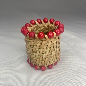 Anneaux de serviette en rotin en bois de bambou de haute qualité décor de Table perlé en Fiber naturelle pour la maison hôtels tarifs de gros pour les fêtes - Product Image 2