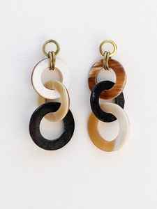 Pendientes colgantes redondos de cuerno de buey más vendidos, joyería clásica hecha a mano para mujer, diseño de inspiración étnica - Product Image 3