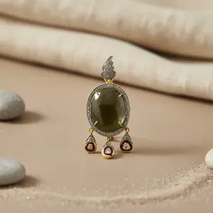 Pendentif en pierres précieuses Art Palace pour femmes avec diamants Pendentifs et breloques en diamants - Product Image 3