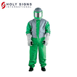 Trajes Sand Blast de calidad premium hechos de tela de algodón con su logotipo personalizado Overol Sand Blast transpirable anticorte - Product Image 2