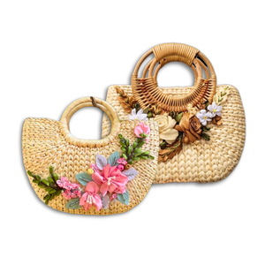 Producto de Venta caliente abrazar la naturaleza con una bolsa de cesta de jacinto de agua de playa Vintage con alta calidad - Product Image 1