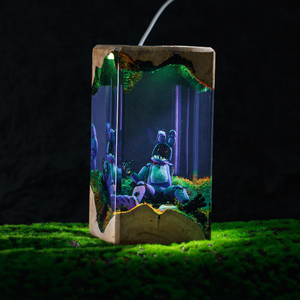 Lámpara Gundam, Lámpara de Resina Epoxi, Lámpara de Resina Epoxi Personalizada, Lámpara de Arte de Madera y Resina, Luz Nocturna Personalizada, Regalo Hecho a Mano, Regalo de Navidad - Product Image 1