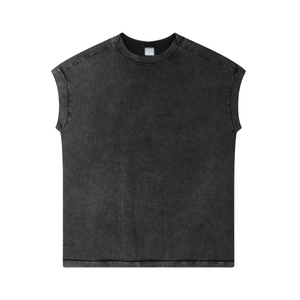 T-shirts pour hommes T-shirt vierge 100% coton impression pour hommes acheter de nouveaux T-shirts sans manches personnalisés unis de haute qualité vêtements d'été pour hommes - Product Image 6