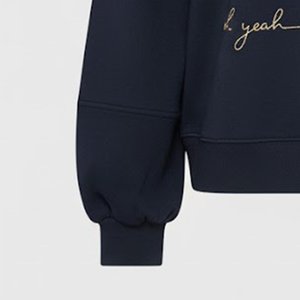 Sudaderas Casuales Azul Marino con Logotipo Bordado Personalizado al por Mayor, Sudaderas de Cuello Alto para Mujer, Ropa de Invierno - Product Image 6