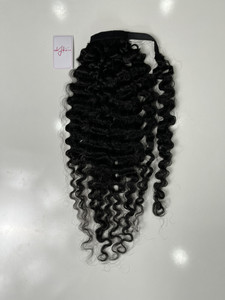 Extensions de cheveux humains bouclés vierges à cuticules alignées, queue de cheval à cordon de serrage enveloppante, prix de gros usine - Product Image 5