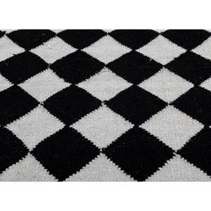 อัลฮัมบรา เกรย์&แบล็ค พรมขนสัตว์ทอแบบเรียบ ลายเรขาคณิตและลายทาง สำหรับห้องโถงและห้องนอน พรมปูพื้นทรงสี่เหลี่ยมผืนผ้า รุ่น ADWL-13158 - Product Image 3